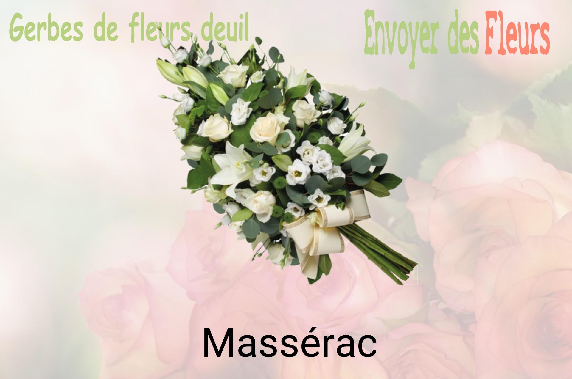 Gerbe de fleurs de deuil livrée à Massérac
